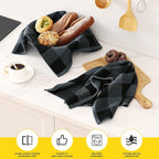 Homaxy 100% Cotton Waffle Weave Check Plaid Kitchen Towels, 20 x 28 Inches - Image 2