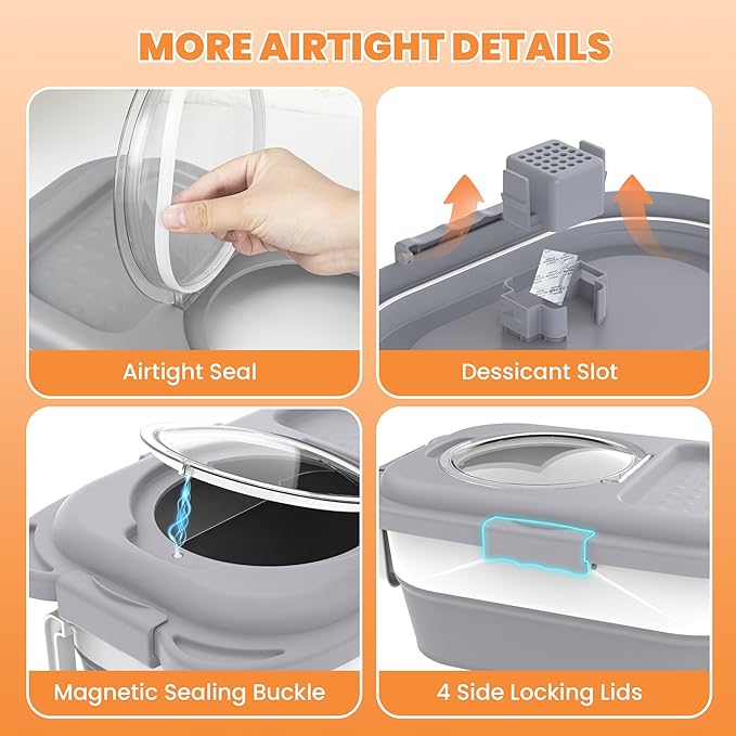 25-28lbs Dog Food Storage Container, Collapsible Dog Food Container, Airtight - Image 4
