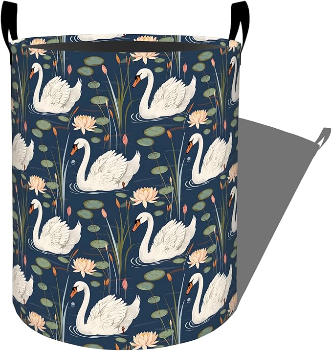 Elegant Swan Laundry Basket by Ti+Caldi