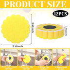 Tioncy 12 Pack Sunflower Kitchen Sponges Bulk Dual Sided Scrubber Yellow - Image 2