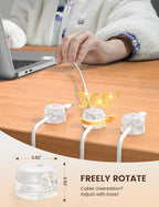 Lamicall 6Pack Clear Rotatable Cord Organizer - Image 4