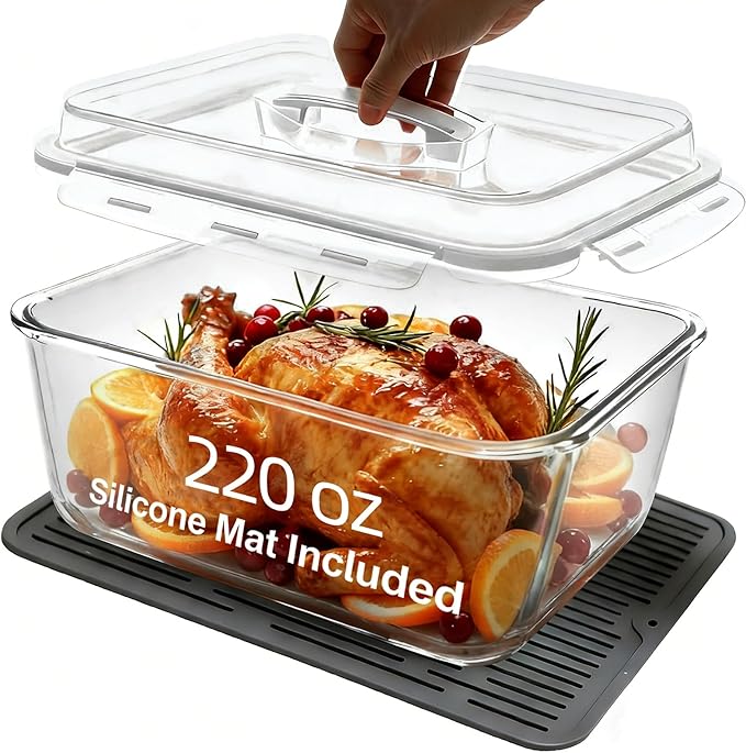 220 oz Extra Large Glass Storage Containers by Susukkie