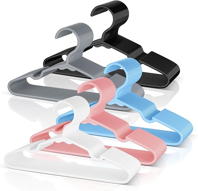 VTRIN Baby Hangers 100 Pack Large Capacity Hard Plastic Kids Hangers Suitable by VTRIN