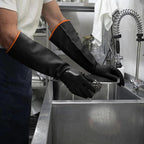 18" XL Size Latex Chemical Resistant Gloves, Reusable Heavy Duty Long Rubber - Image 6