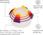 Joseph Joseph Nest Lock 8-piece Plastic BPA Free Round Food Storage Container - Image 4