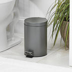 mDesign Pedal Bin — Metal Waste Bin - Image 2