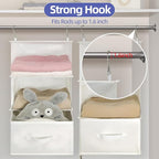 Twira 6-Shelf Hanging Closet Organizer, 2 Separable 3-Shelf Hanging Shelves - Image 5