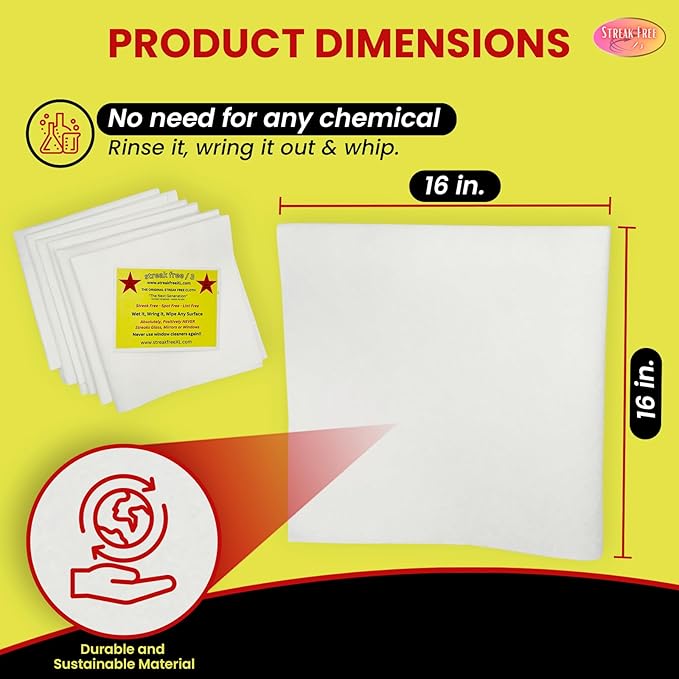 Microfiber Glass Cleaning Cloths, 6 Pack - Image 3