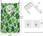 Green St Patrick Clovers Hanging Laundry Hamper Door Hampers Bag Basket - Image 3