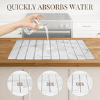 Large Stone Dish Drying Mats for Kitchen Counter 16"×12" Foldable Quick Dry - Image 2