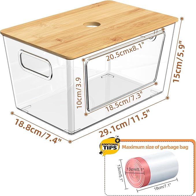 2 Pack Trash Bag Holder, Stackable Trash Bags Dispenser - Image 3
