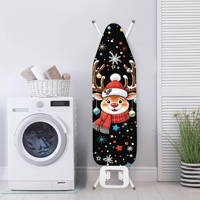 Christmas Deer Ironing Board Cover and Pad, Thick Scorch Resistant Padding - Image 3