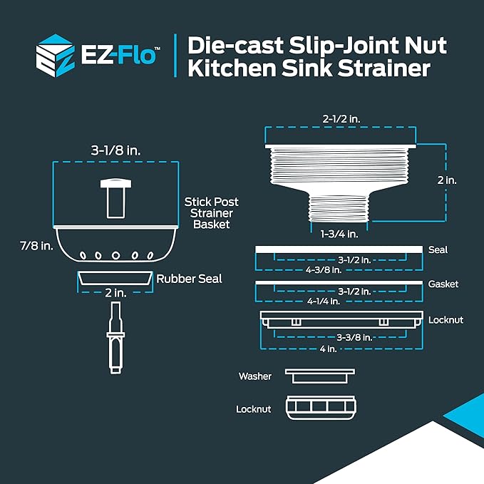EZ-FLO Kitchen Sink Strainer - Image 6