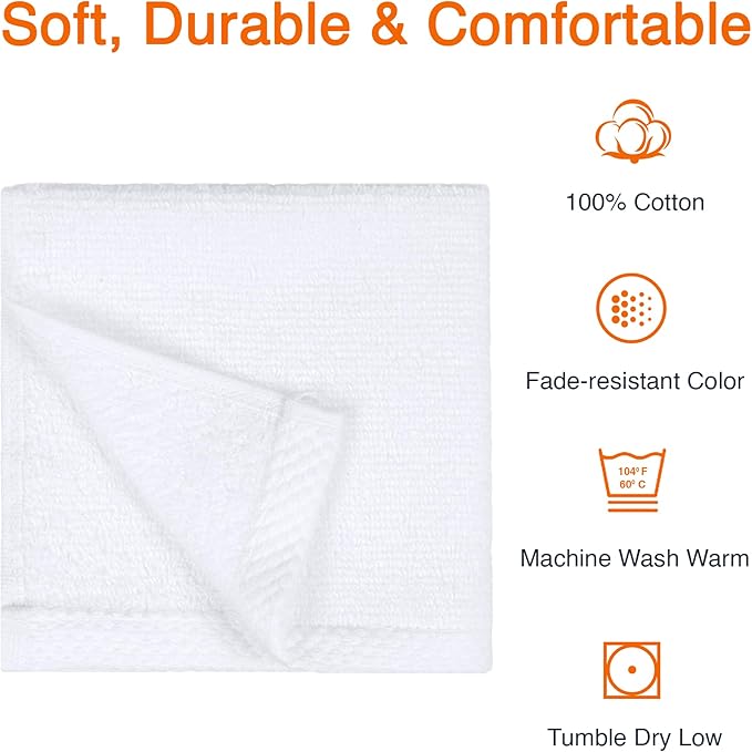 Amazon basics cotton washcloths, Lightweight quick-dry - Image 4