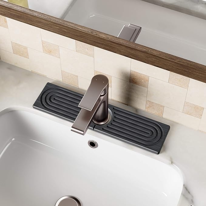 Stone Faucet Mat for Kitchen Sink, Diatomite Sink Protectors by Incenseburner