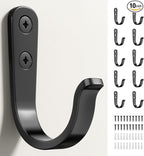 10Pcs Wall Hooks for Bathroom, and Garage by jockcaras