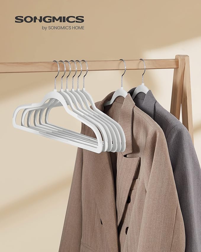 SONGMICS Clothes Hangers, Space-Saving, Cloud White UCRP050W05 - Image 2