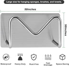2-Pack Stainless Steel Sponge Holder, Kitchen Sink Caddy Organizer, SUS304 - Image 3