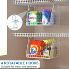3-Pack Laundry Room Organization and Storage, Hanging Wire Basket - Image 4