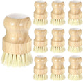 10 Pack Bamboo Dish Brush Set, Natural Dish Scrub Brush by Molain