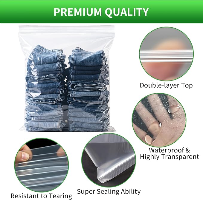 25PACK 5 Gallon Large Zipper Bags - Image 3