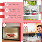 Skroam 36 Pack Food Storage Containers, Plastic BPA-Free Meal Prep Container - Image 5