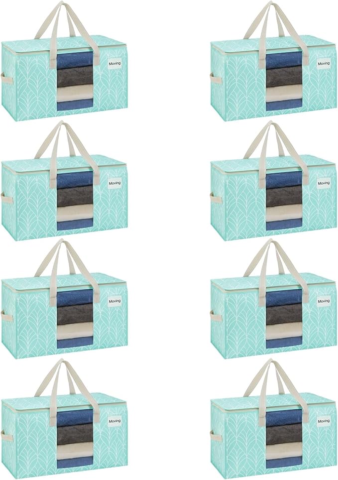 VENO 8 Pack Moving Bags, Storage Bins by Veno