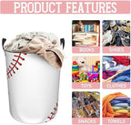 Baseball Texture Laundry Hamper Bag - Image 8