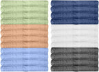 12 Pack Washcloths | Multicolour 100% Cotton Extra Absorbent Face Towels | Soft - Image 3