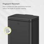 EKO Madison Matte Black 12L / 3.2 Gal Bathroom Trash Can - Image 4