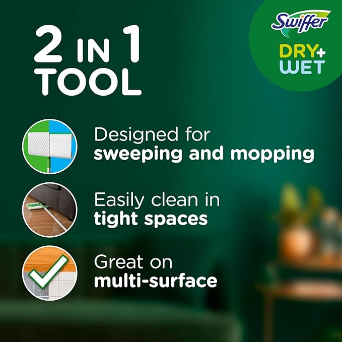 Swiffer Sweeper 2-in-1 Mops for Floor Cleaning, Dry and Wet Multi Surface Floor - Image 2