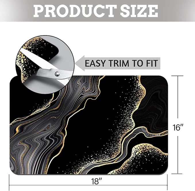 MCALK Marble Black Dish Drying Mat - Image 6