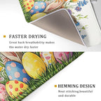 Easter Colorful Bunny Egg Flowers Dish Drying Mat 18 x 24 Inch Absorbent - Image 3