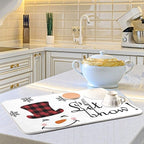 Super Absorbent Dish Drying Mat, Microfiber Fast-Drying Dish Mat, Kitchen Dish - Image 6