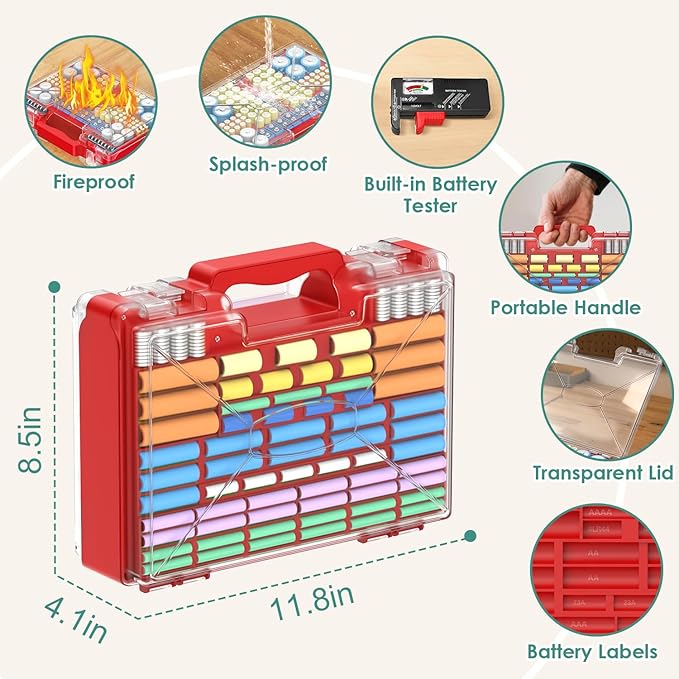 Upgraded Large Capacity Battery Storage Organizer - Image 2