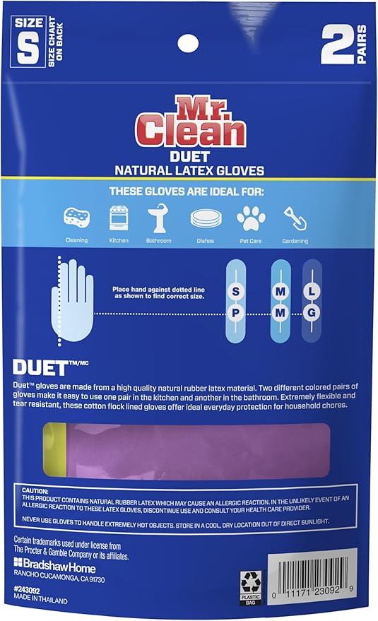Mr. Clean Duet Reusable Latex Cleaning Gloves - Image 4