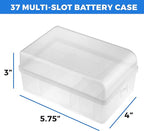 GlossyEnd Set of 2, 37 Slot Multi Battery Storage Box, Battery Storage Case - Image 4