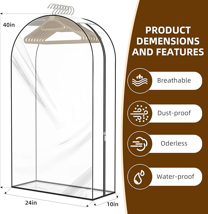 Upgraded Thickened Clear Garment Bags - Image 4