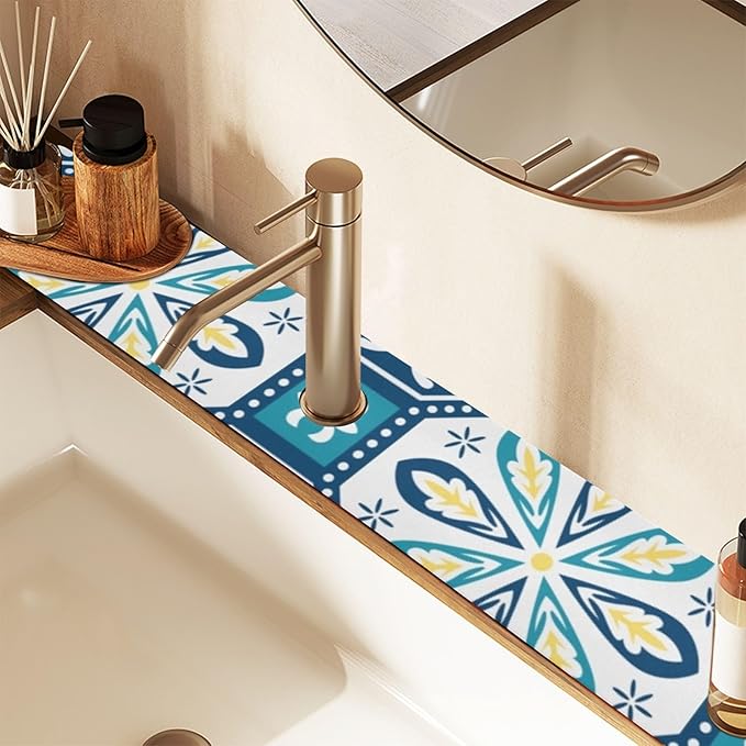 Kitchen Sink Splash Guard 1 PC 14.7 Inch Sink Faucet Mat Splash Guard - Image 7