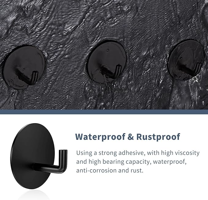 Adhesive Hooks Heavy Duty Waterproof in Shower Hooks - Image 3