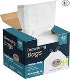 SONGMICS Trash Bags for 8-Gallon Trash Cans, Drawstring Kitchen Garbage Bags by SONGMICSbySONGMICSHOME