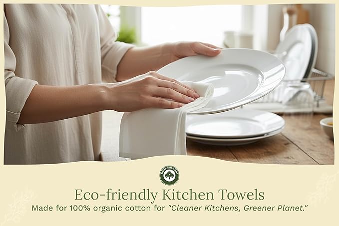 Organic Cotton Flour Sack Kitchen Towels - Image 2