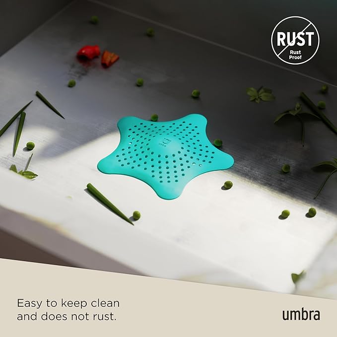Umbra Starfish Drain Cover/Hair Catcher, Surf Blue - Image 7