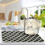 Super Absorbent Dish Drying Mat, Microfiber Fast-Drying Dish Mat, Kitchen Dish - Image 5