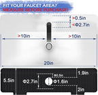 Kitchen Sink Splash Guard, 20 inch Silicone Faucet Guard & Draining Mat - Image 2