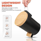 Small Bathroom Trash Can with Natural Bamboo Lid Soft Close，3 Liter / 0.8 - Image 5