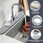 2 Set/4PCS Faucet Mat for Kitchen Sink Splash Guard Faucet Mat Absorbent - Image 4