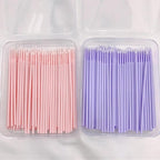 100-Pack Micro Cotton Swabs for Eyelash Extensions | 2mm Cotton Tip Applicators - Image 5