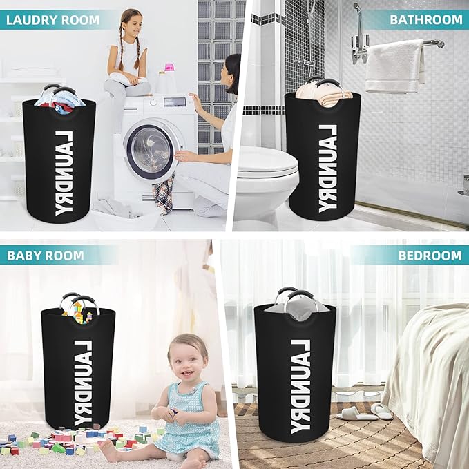 StorageRight 75L Large Laundry Basket, Laundry Hamper, Dirty Clothes Hamper - Image 6