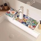 Sink Faucet Absorbing Mat, 2 Pack Drying Mat Around Faucet Sink Splash Guard - Image 6